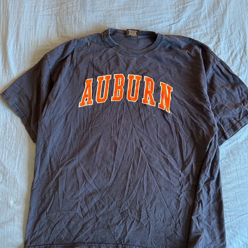 Vintage 90s Auburn University College T Shirt Size XL Spellout NCAA